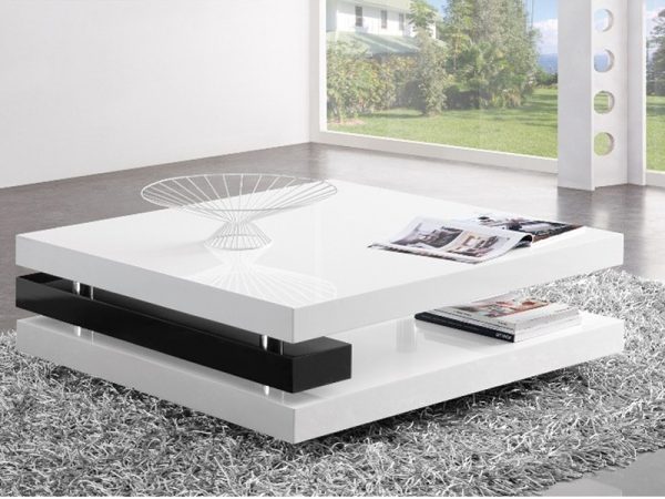 Salontafel vierkant hoogglans