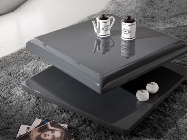 Grijze salontafel vierkant