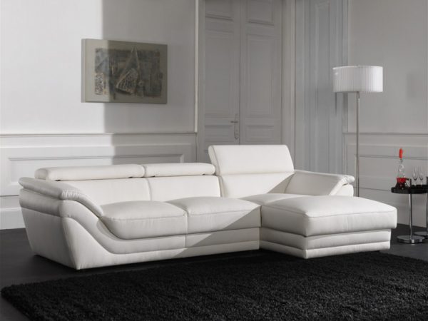 Longchair met stoffen bekleding