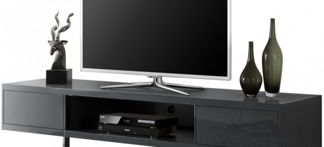 Hoogglans TV kast Grijs